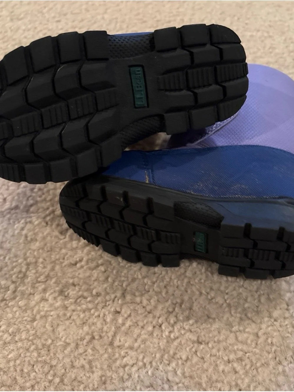 L.L. Bean Kids Lavender and Navy Snow Boots